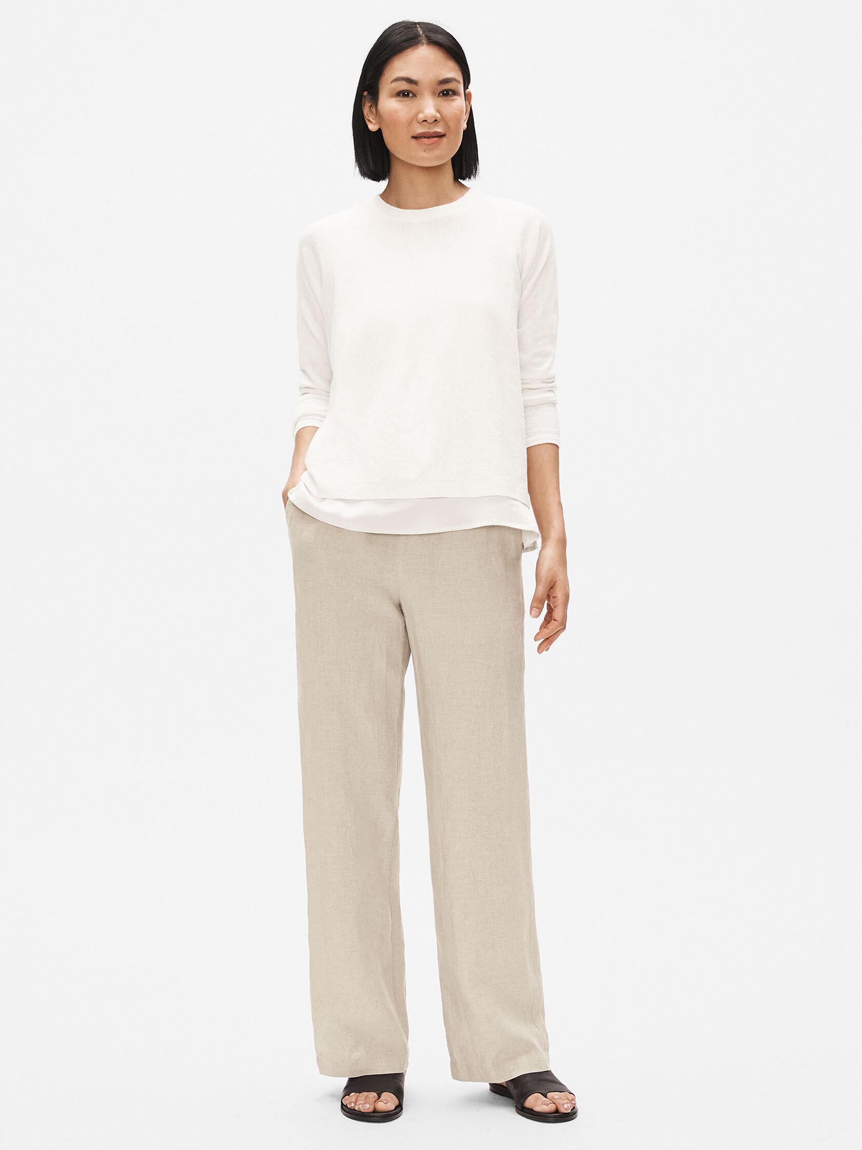 Organic Linen Straight Pant