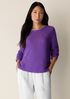 Organic Linen Cotton Slub Crew Neck Top