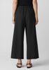 Cotton Blend Stripe Stitch Wide-Leg Pant