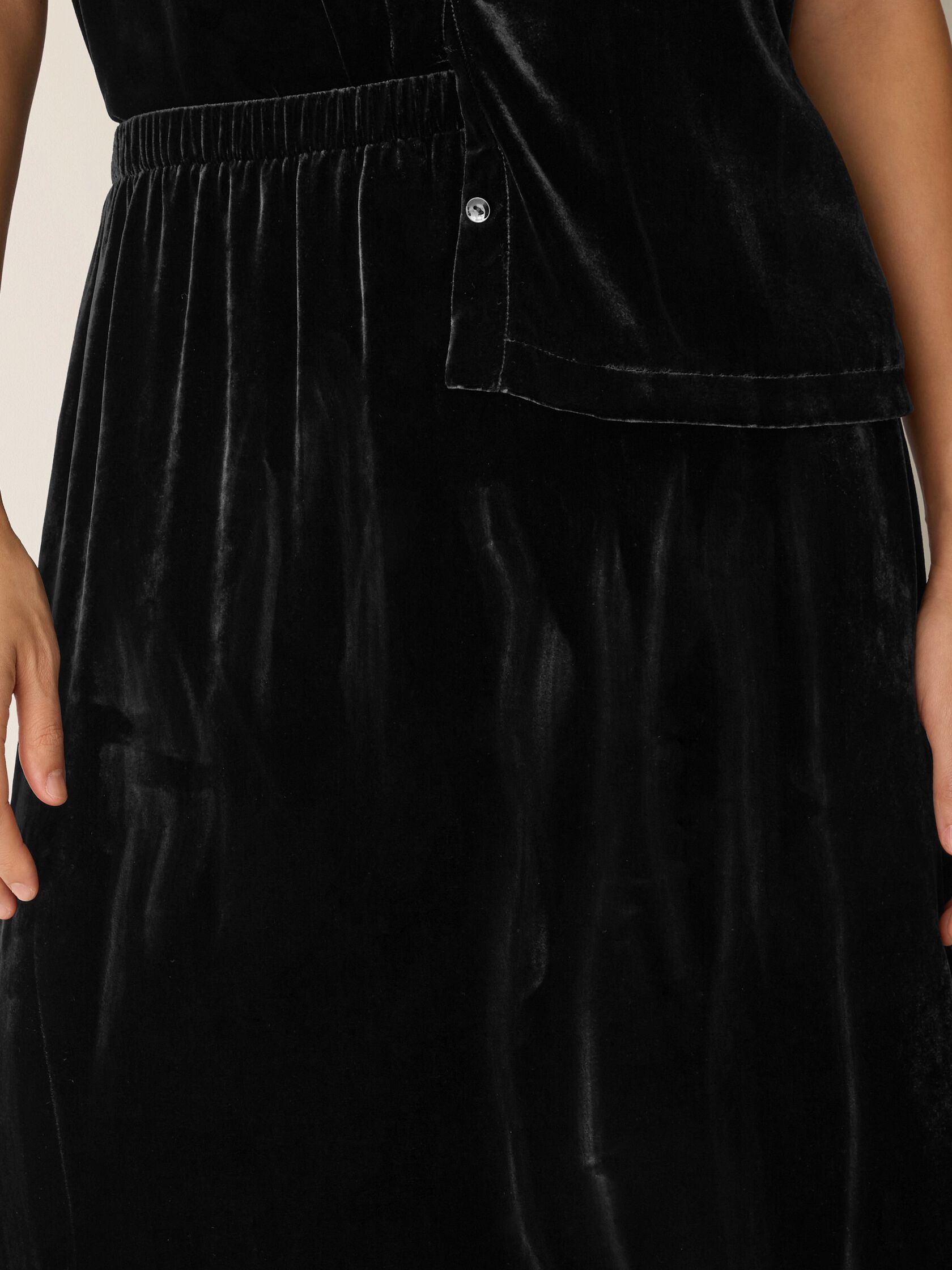 Velvet Flared Skirt