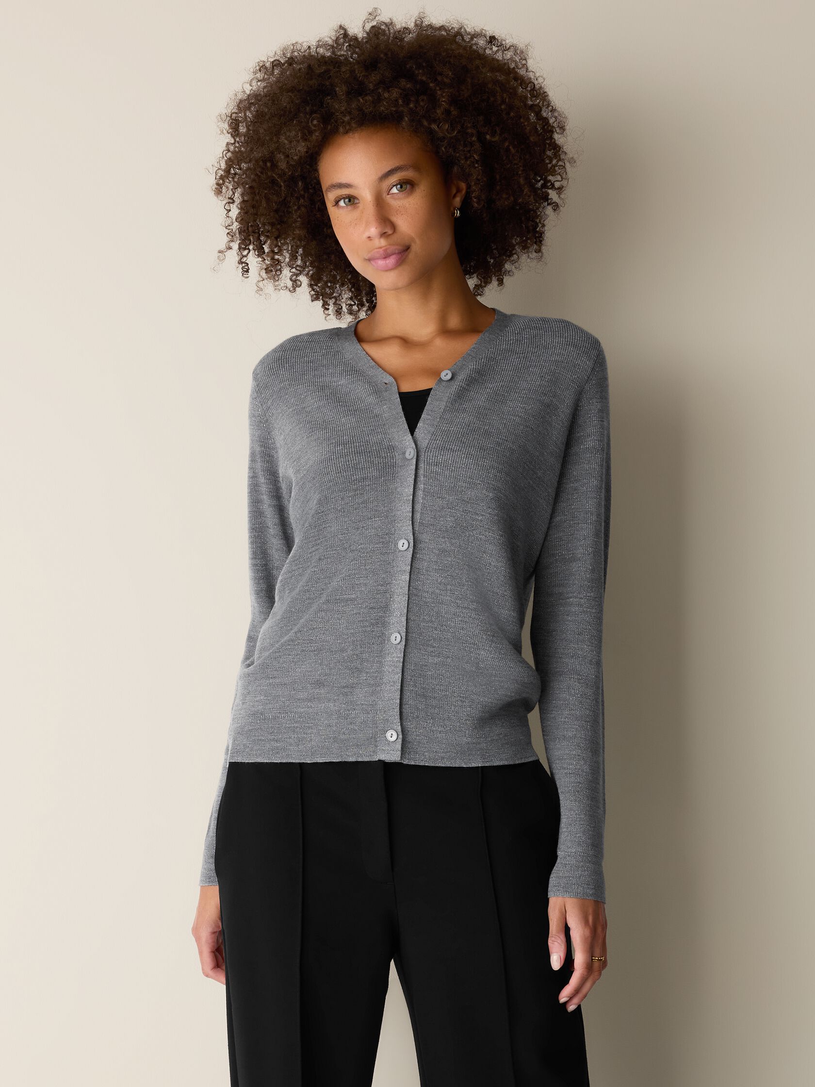 Wool Shimmer Cardigan in&nbsp;Regenerative Wool