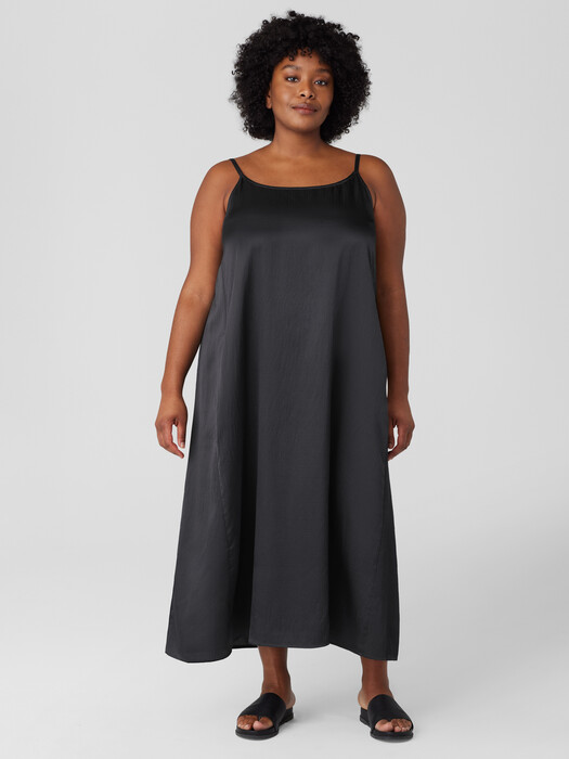 Hammered Silk Cotton Cami Dress | EILEEN FISHER Hammered Silk Cotton Cami Dress | EILEEN FISHER