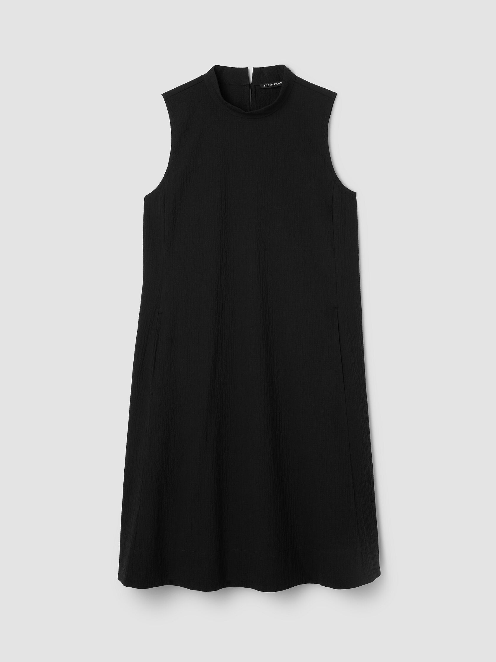 Organic Cotton Pucker Mock Neck Dress