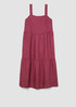Washed Organic Linen Delave Tiered Dress