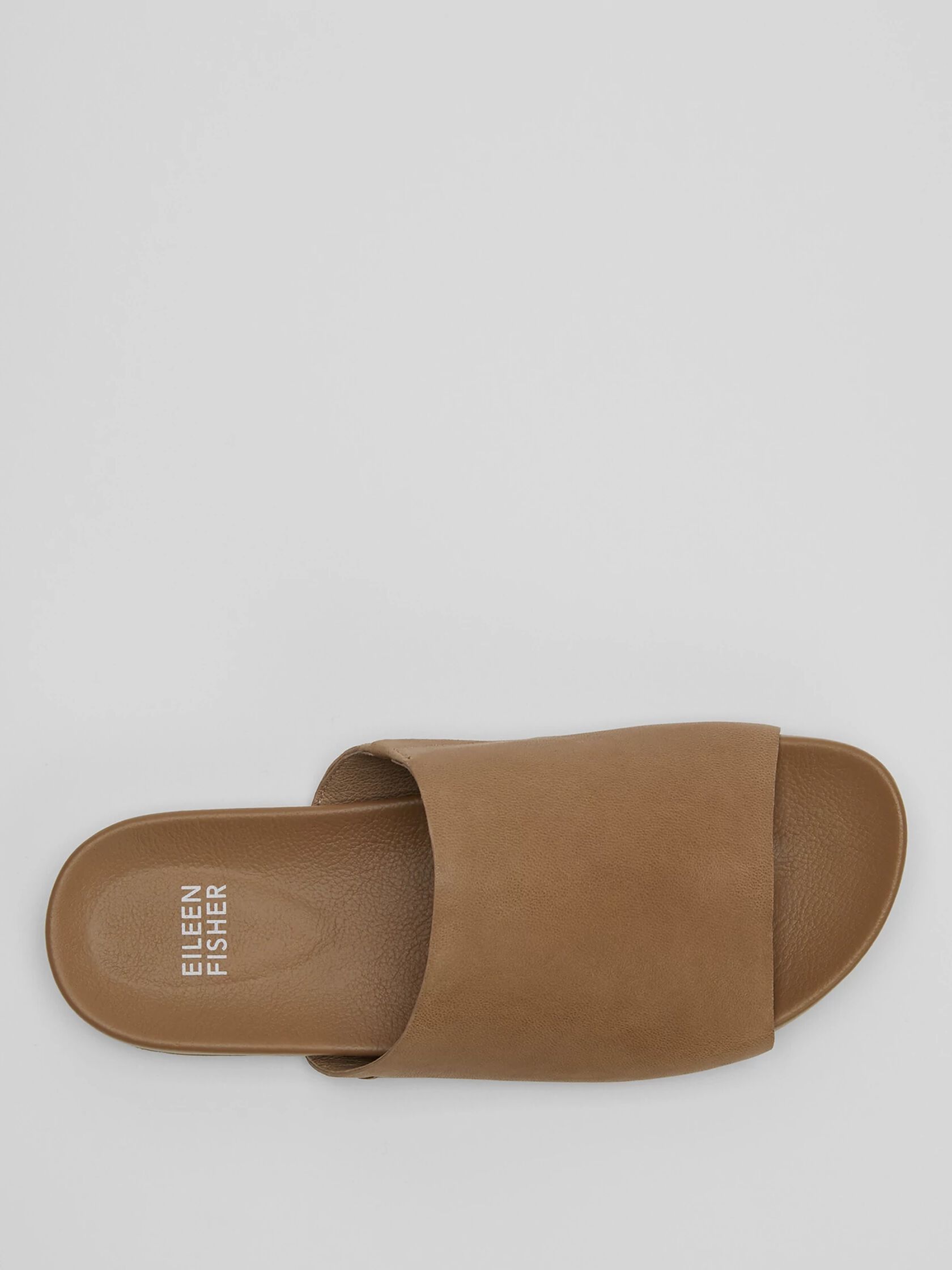 Mask Tumbled Leather Slide Sandal