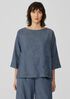 Airy Organic Cotton Twill Bateau Neck Top