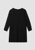 Silk Georgette Crepe Jewel Neck Dress