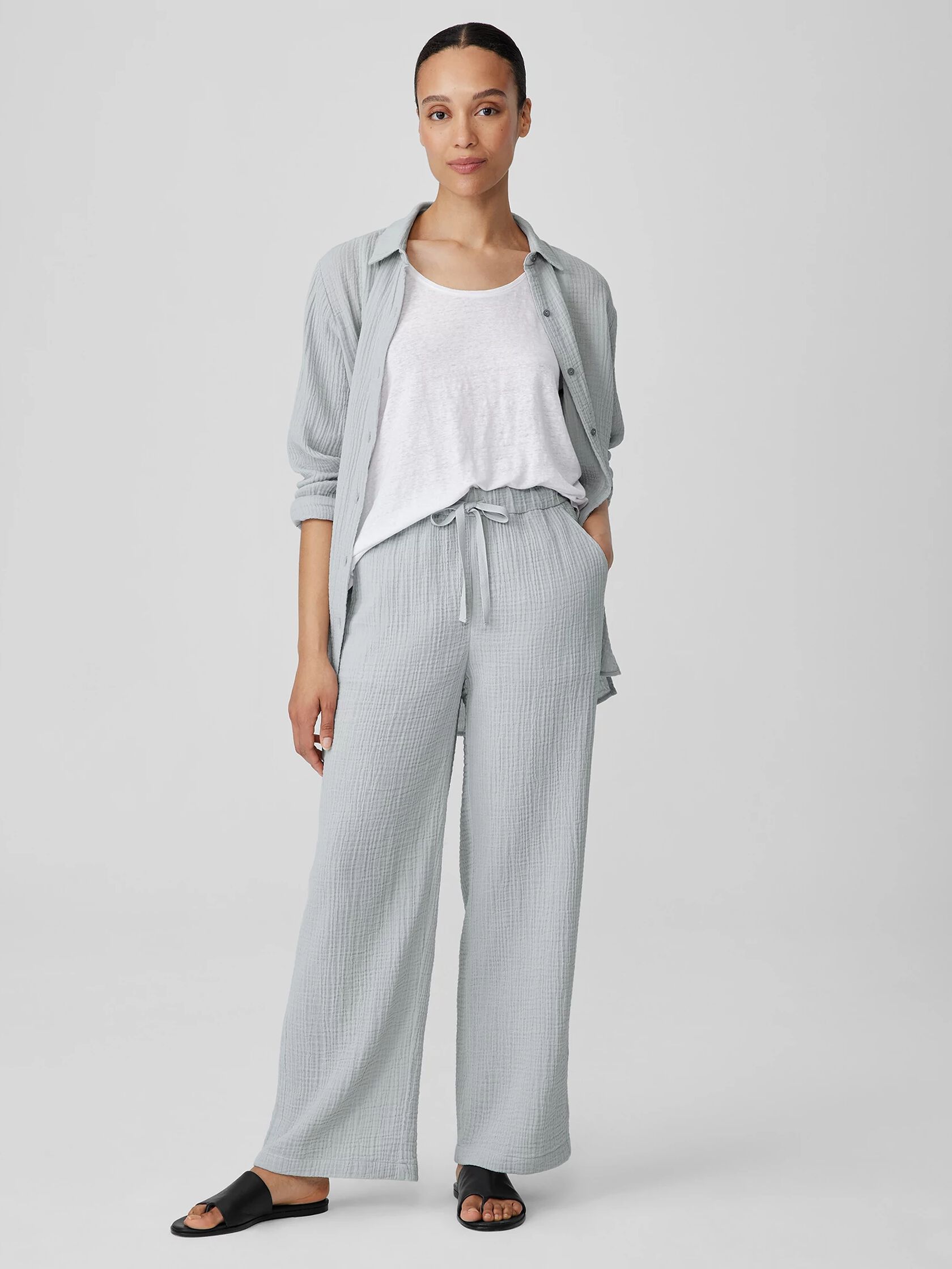 Organic Cotton Lofty Gauze Straight Pant