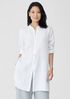 Handkerchief Linen Mandarin Collar Long Shirt