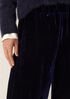 Velvet Pleated Straight Pant