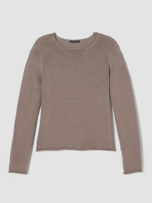 Peruvian Cotton Blend Jewel Neck Top