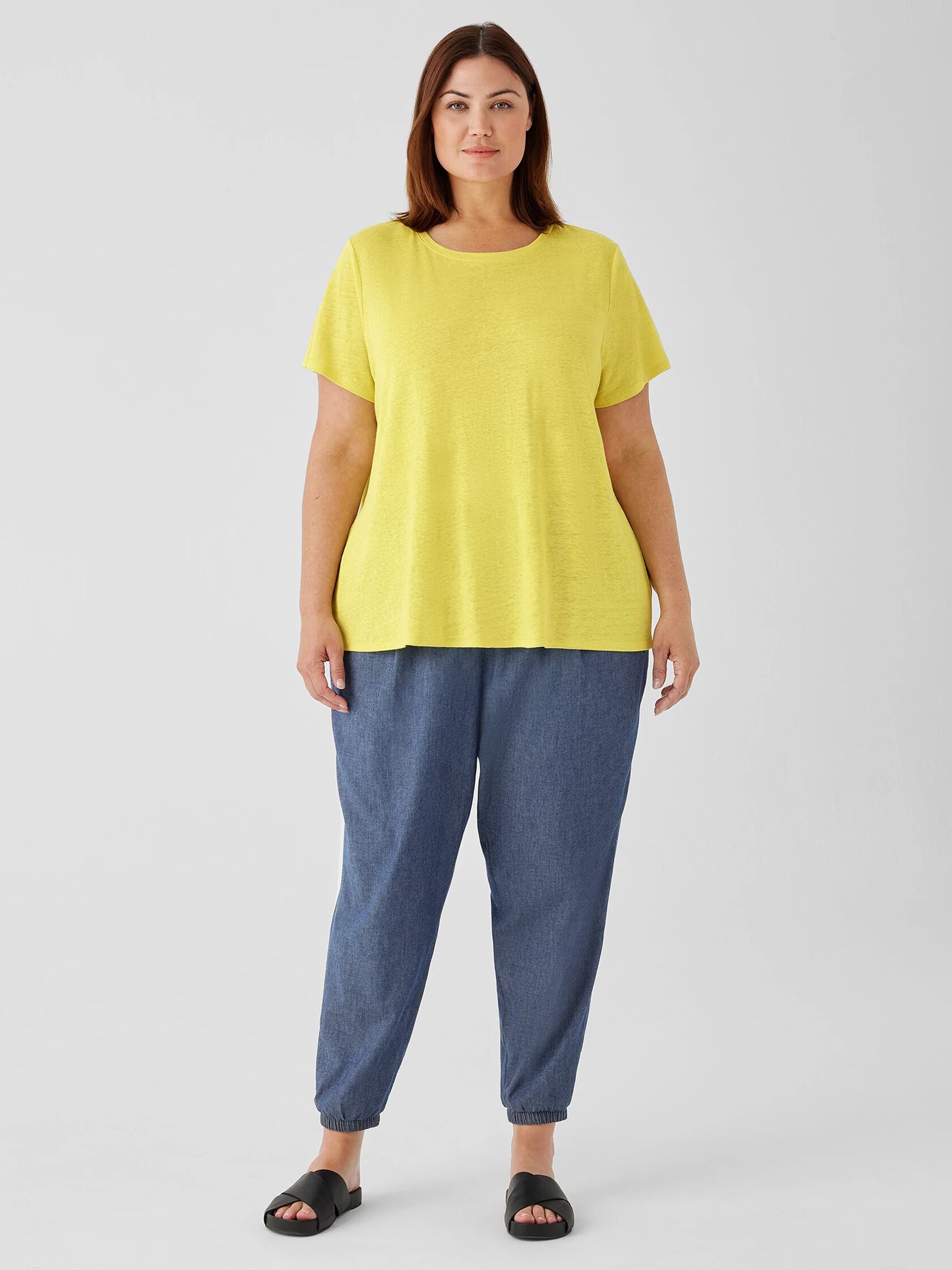 Organic Linen Jersey Crew Neck Tee
