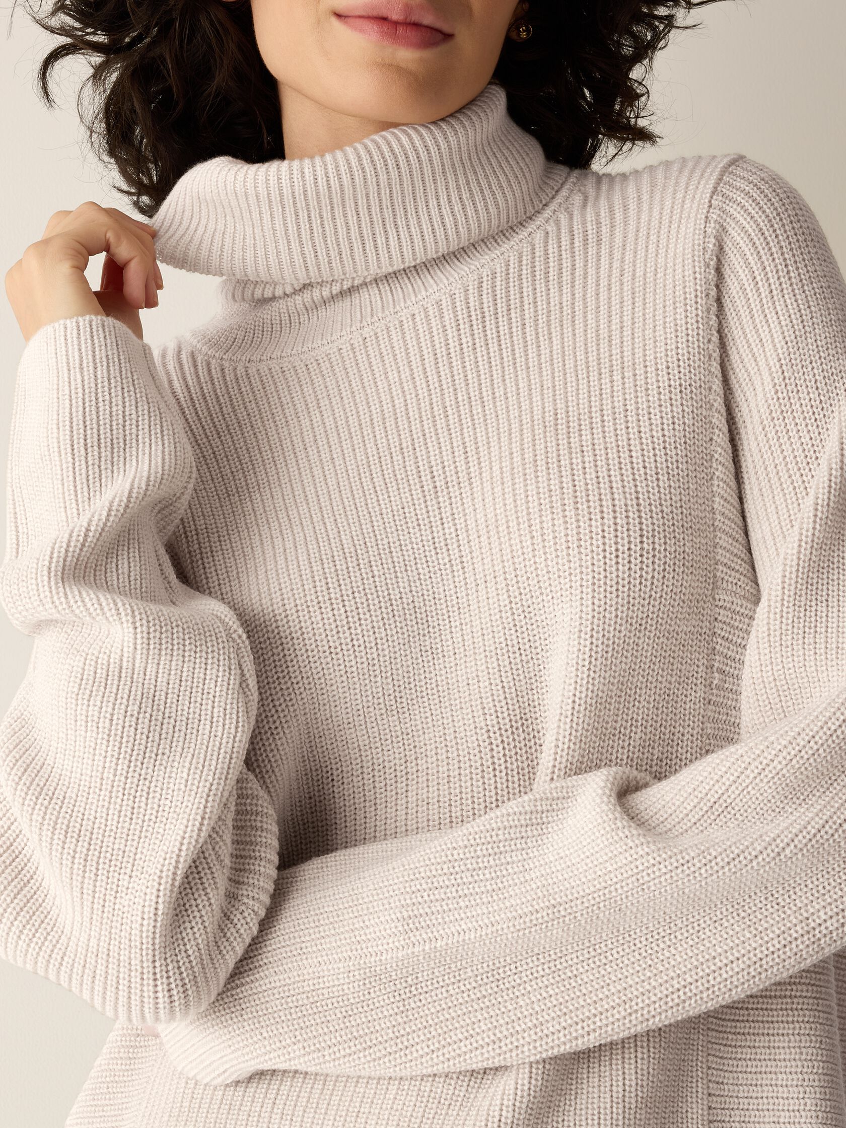 Italian Merino Turtleneck Top in Regenerative Wool