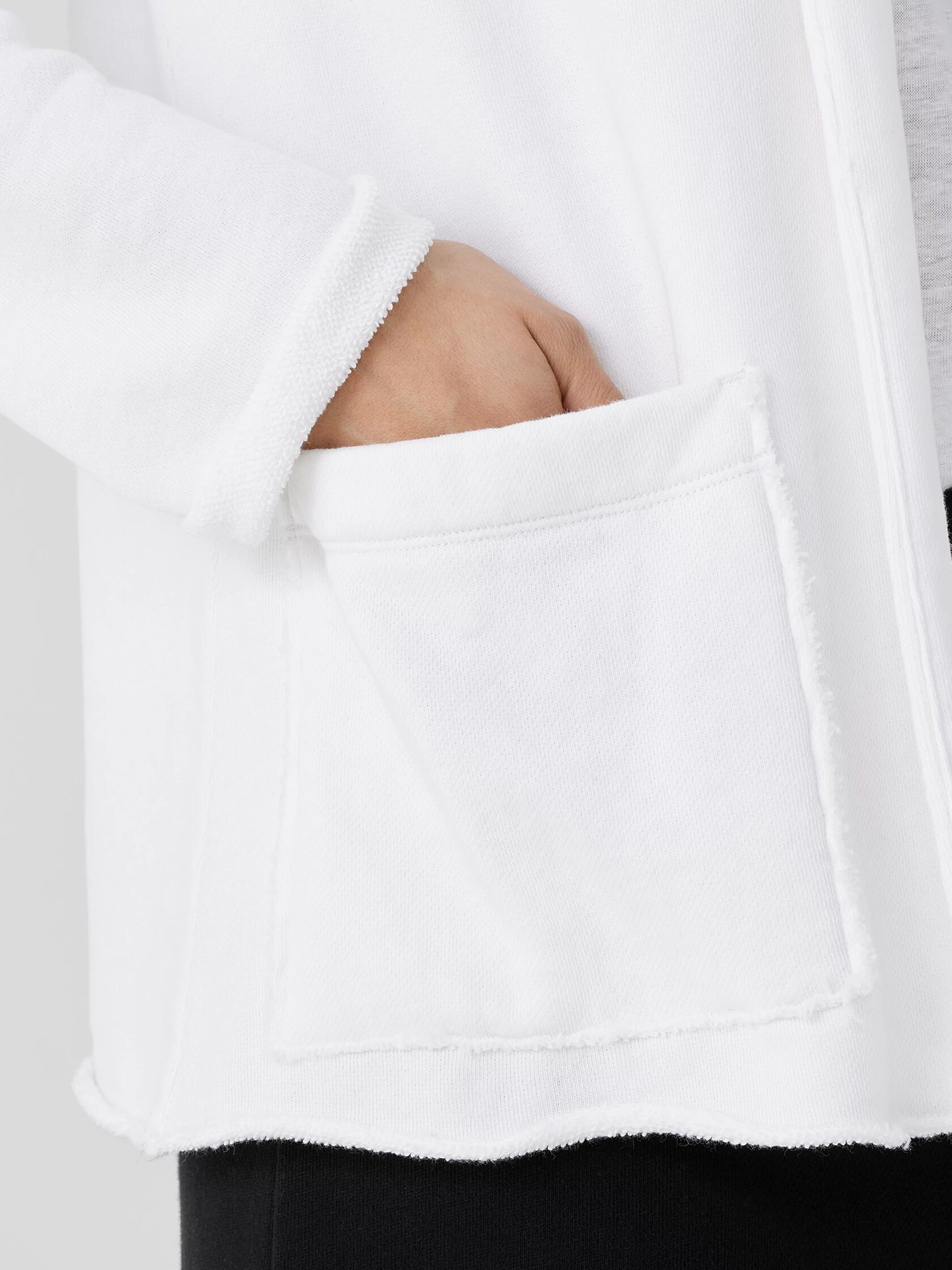 Organic Cotton French Terry Shawl Collar Jacket