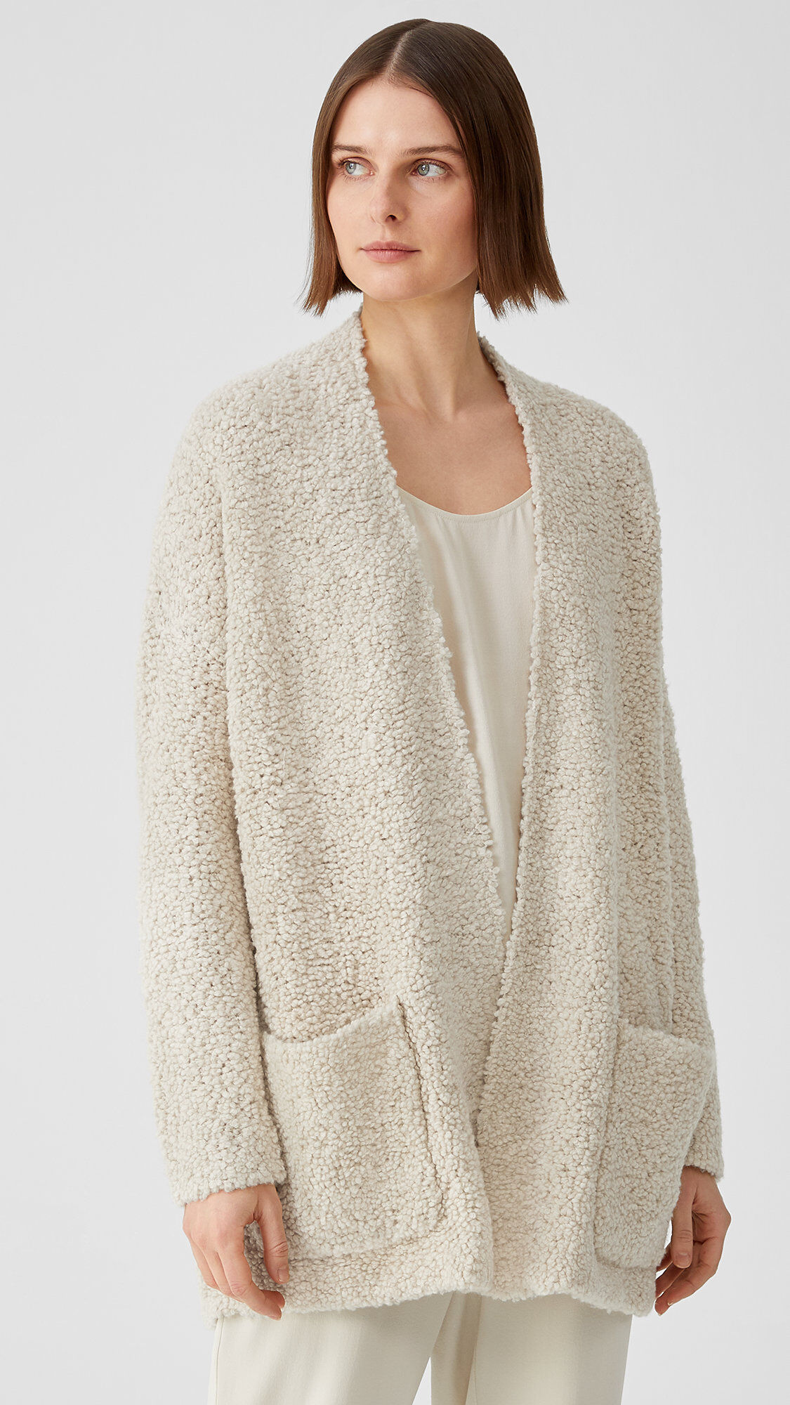 Knit Fur Cardigan EILEEN FISHER