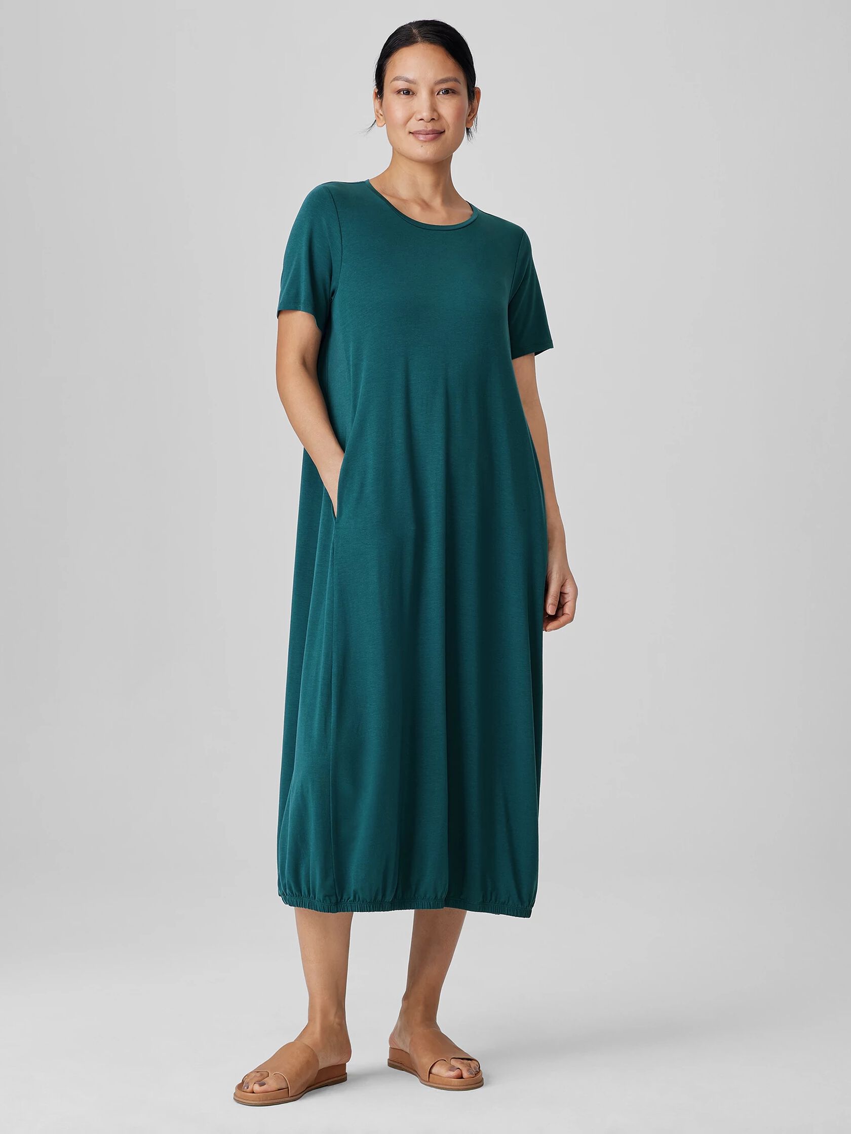 Fine Jersey Lantern Dress