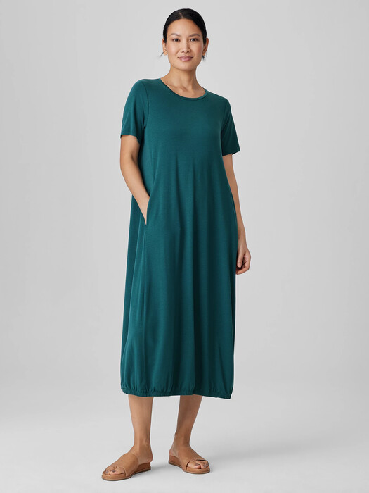Fine Jersey Lantern Dress | EILEEN FISHER Fine Jersey Lantern Dress | EILEEN FISHER