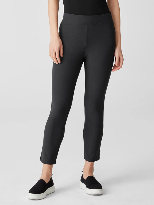 Washable Stretch Crepe Pant with Slits