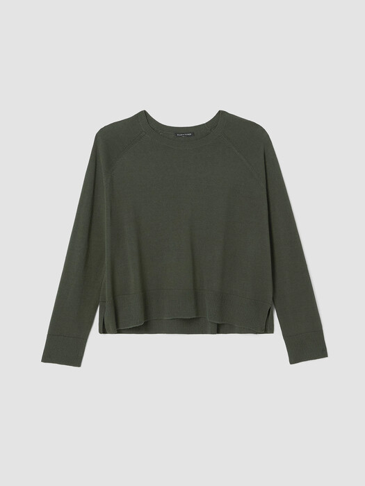 Organic Linen Cotton Raglan-Sleeve Top