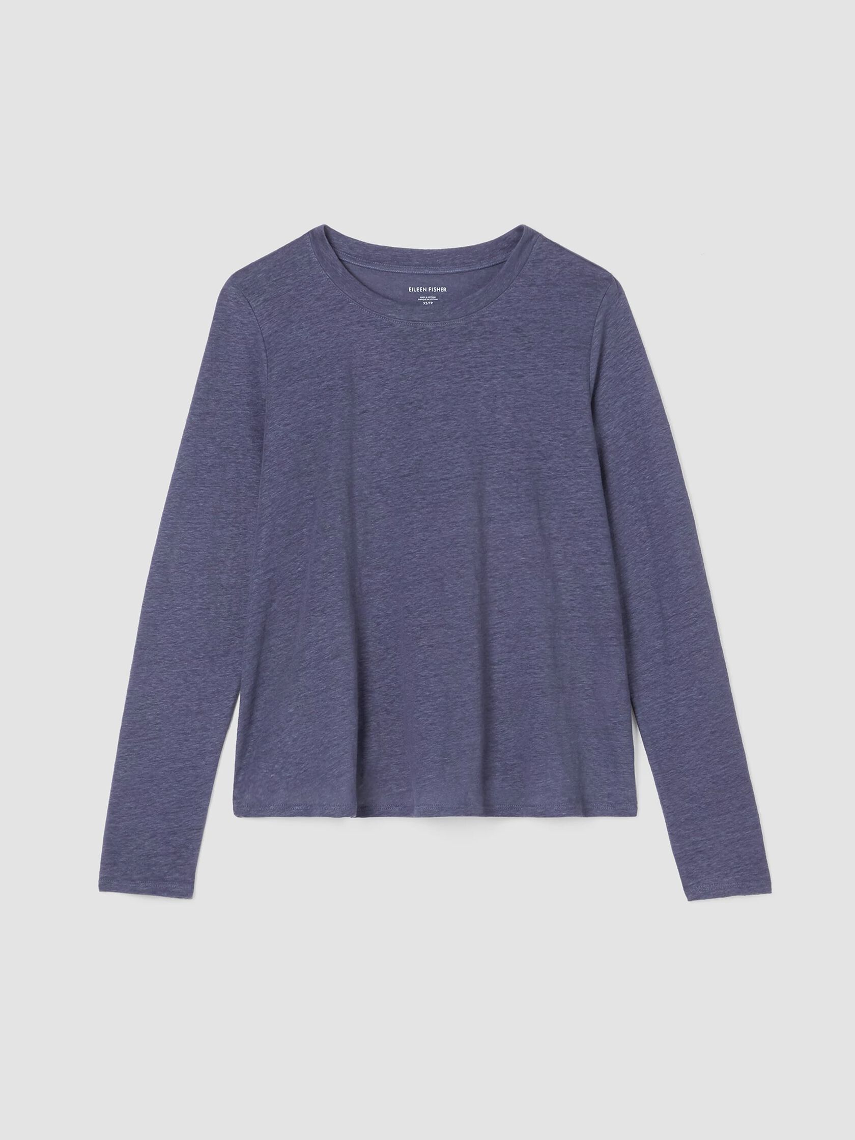 Organic Linen Jersey Crew Neck Top