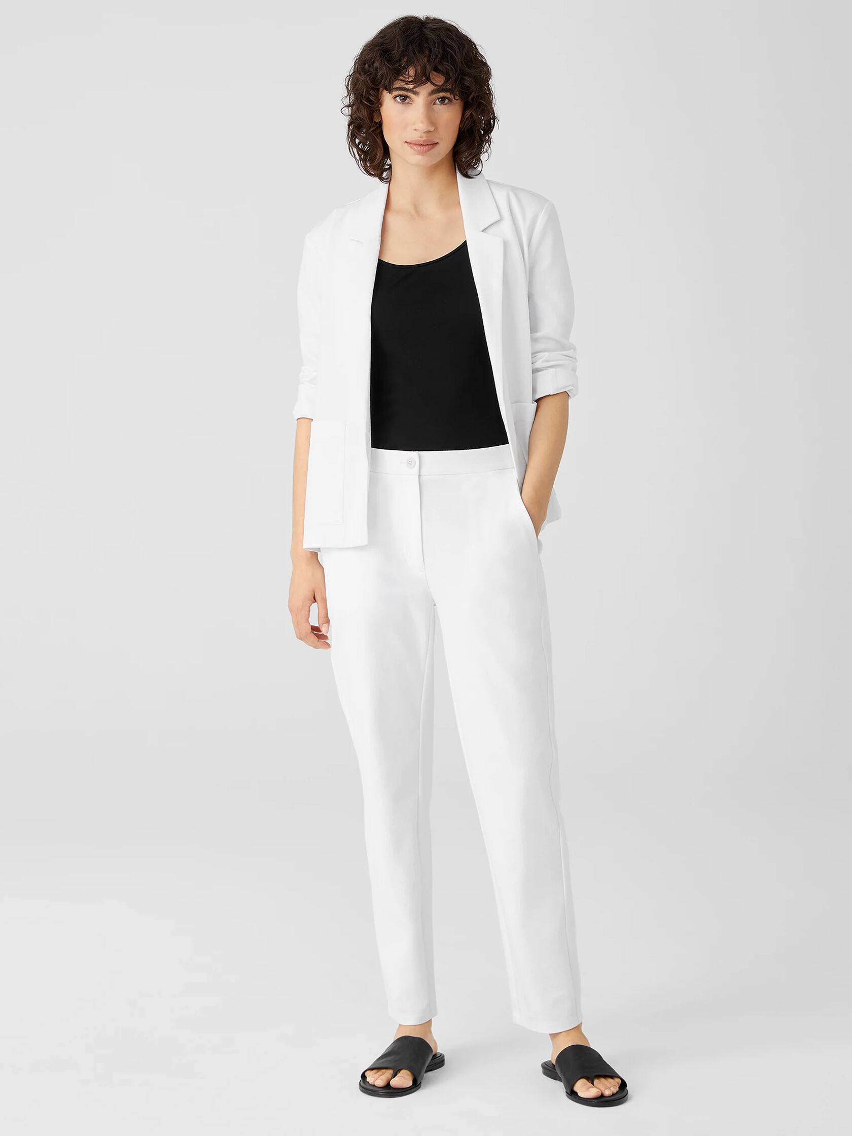 Organic Cotton Ponte Slim Pant