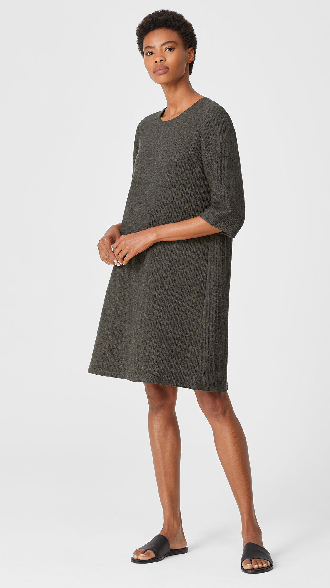 Textured Cotton Ripple Dress