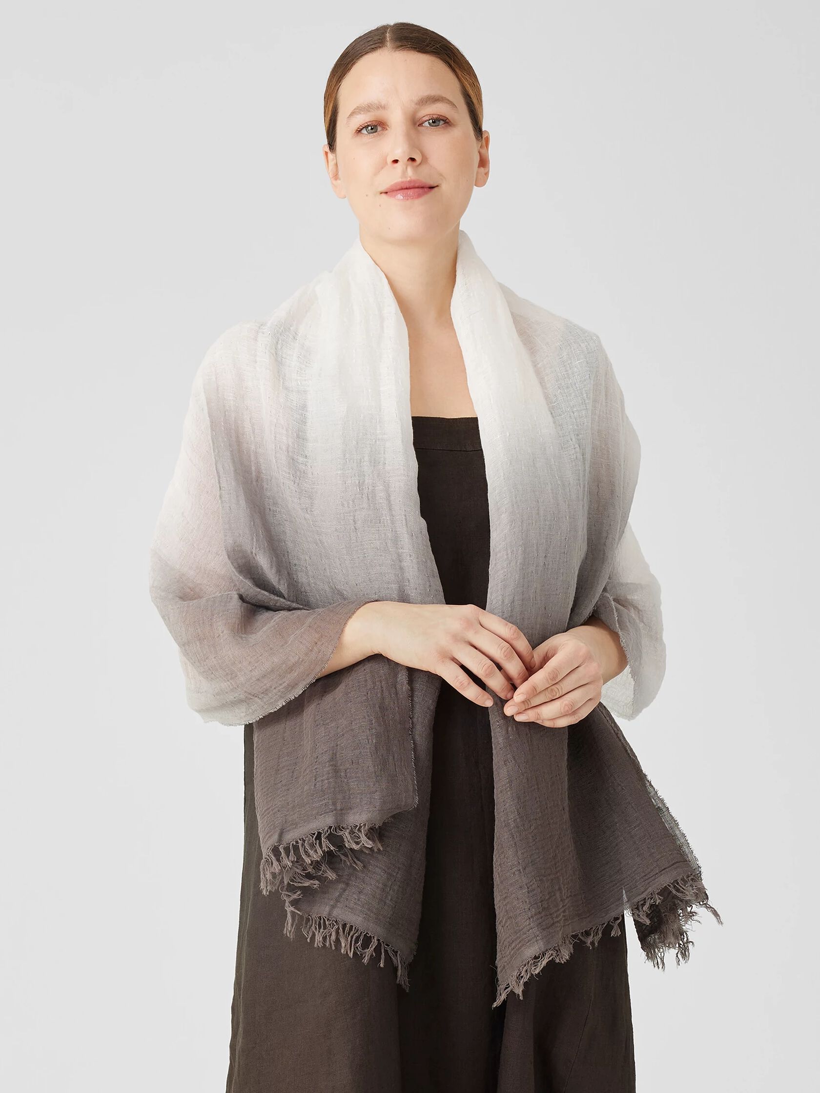 Organic Linen Cotton Ombré Scarf