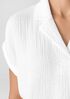 Organic Cotton Lofty Gauze Notch Collar Top