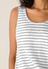 Organic Linen Jersey Stripe Scoop Neck Tank