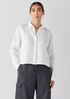 Organic Handkerchief Linen Classic Collar Short Shirt