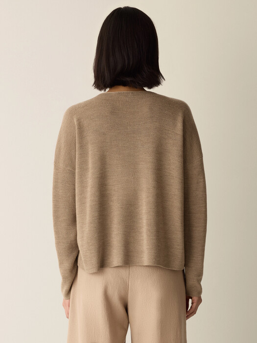 Merino Crew Neck Top in Regenerative Wool