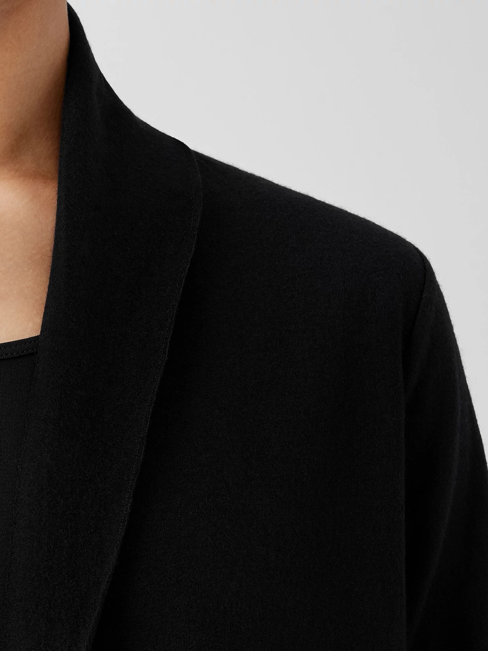 Boiled Wool Jersey High Collar Jacket