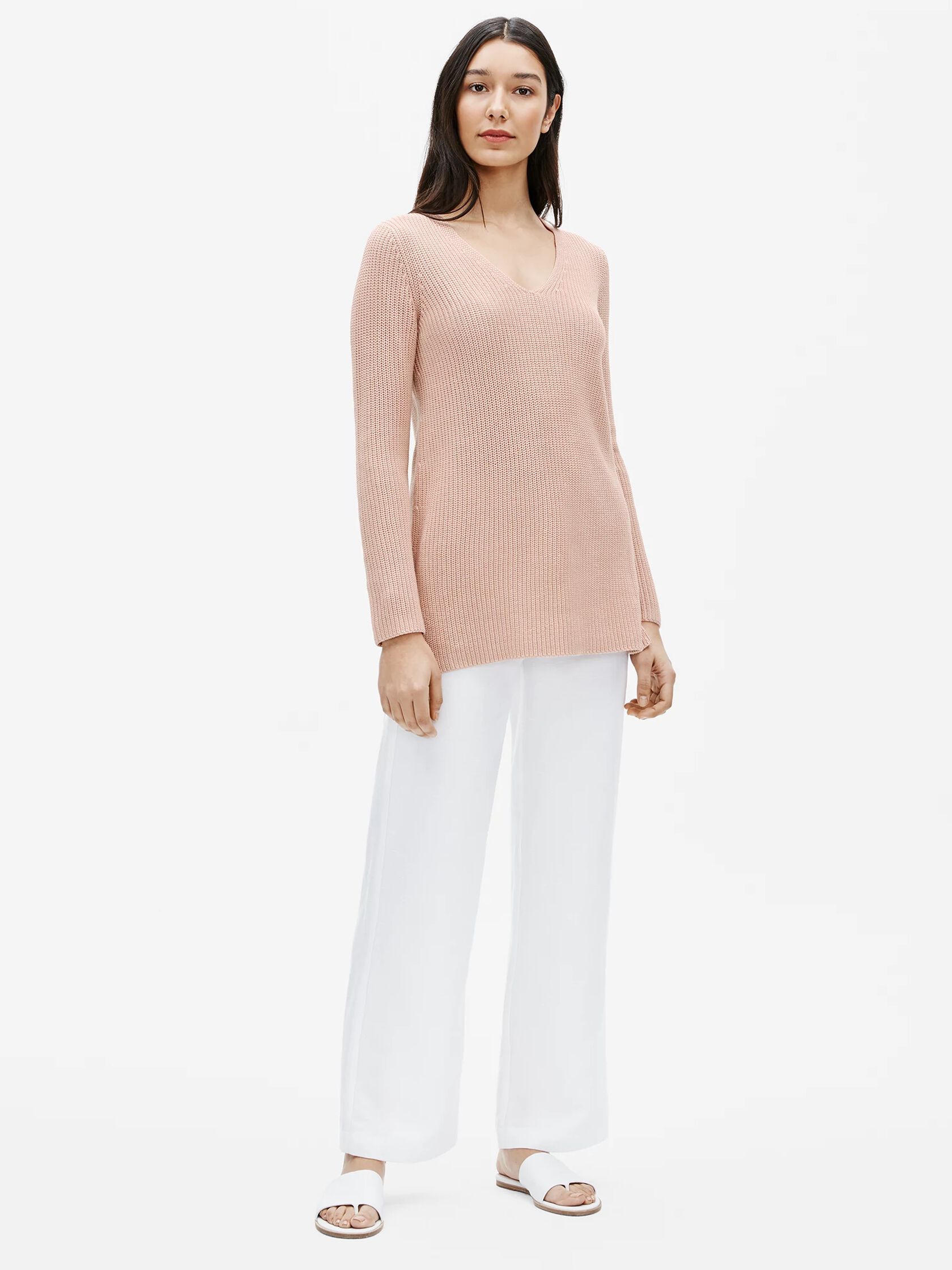 Organic Linen Cotton V-Neck Tunic