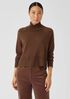 Merino Jersey Turtleneck Top in Regenerative Wool