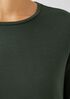 Stretch Jersey Knit Crew Neck Top