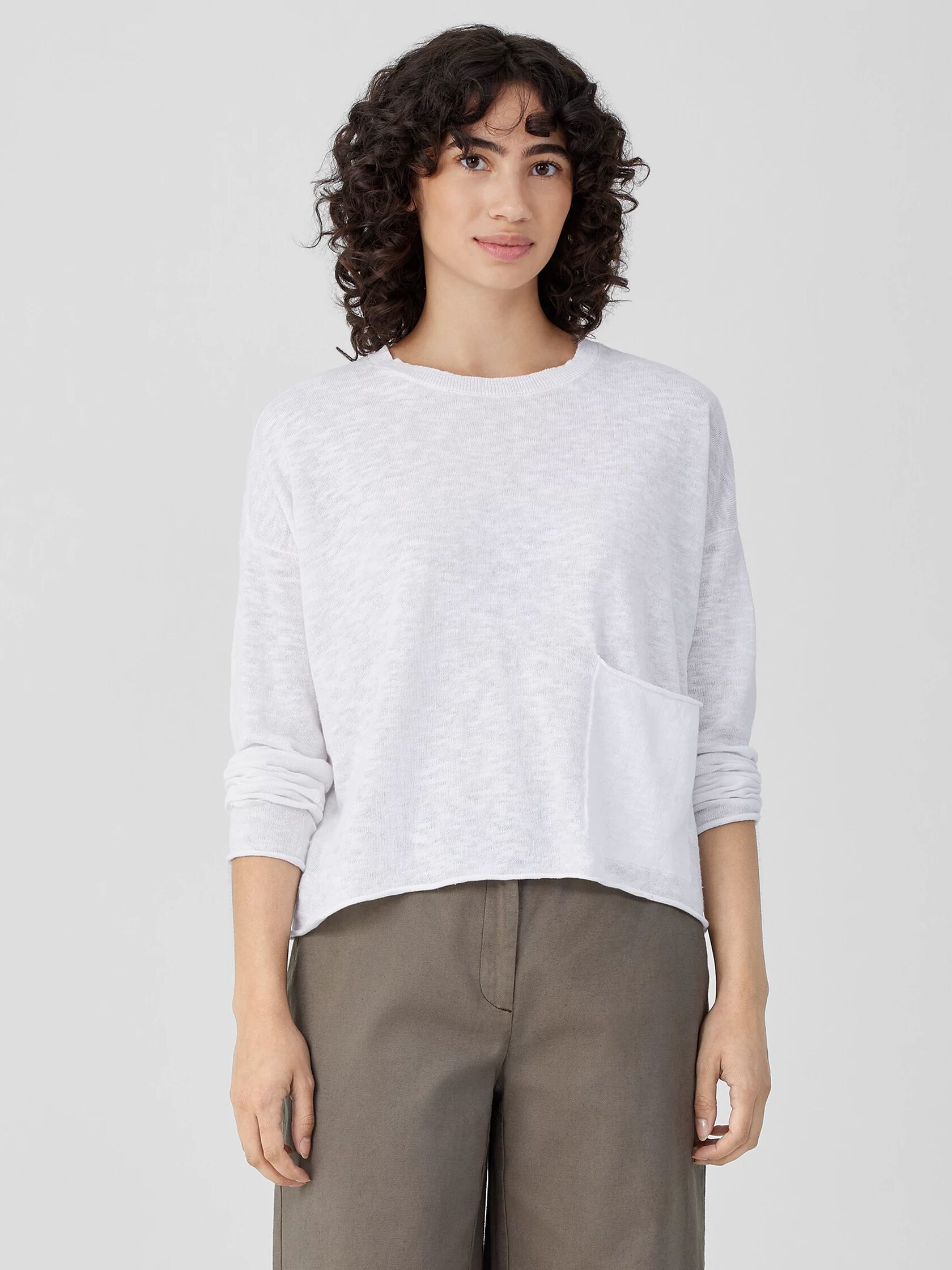 Organic Linen Cotton Slub Box-Top