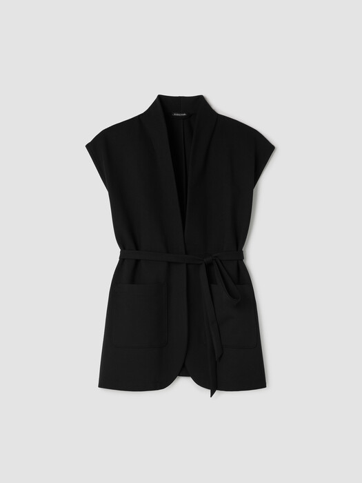 Washable Flex Ponte High Collar Vest