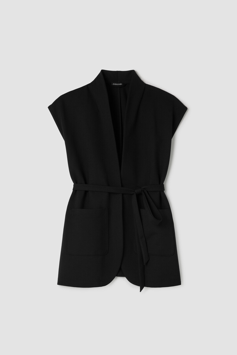Washable Flex Ponte High Collar Vest Washable Flex Ponte High Collar Vest