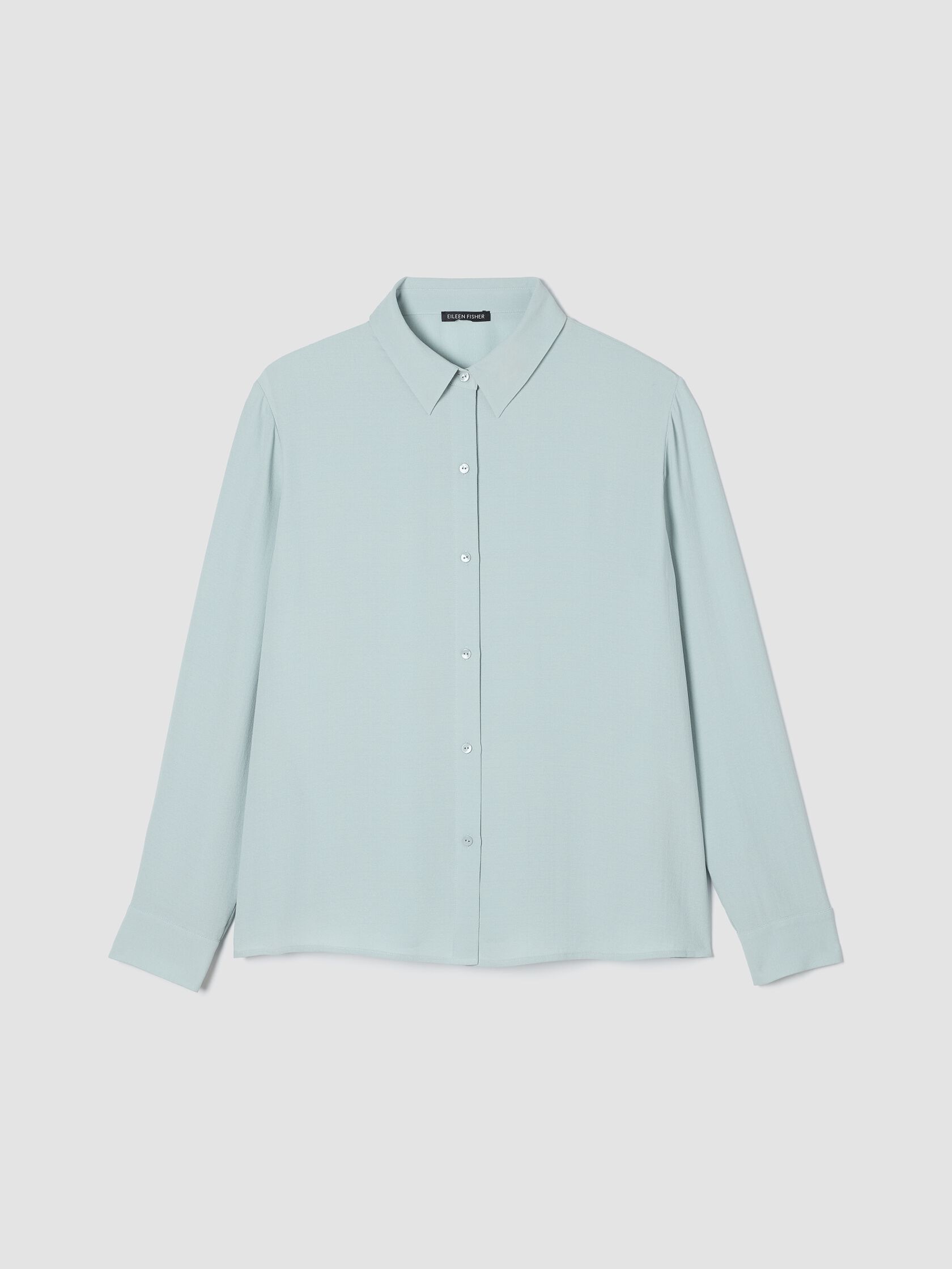 Silk Georgette Crepe Classic Collar Shirt