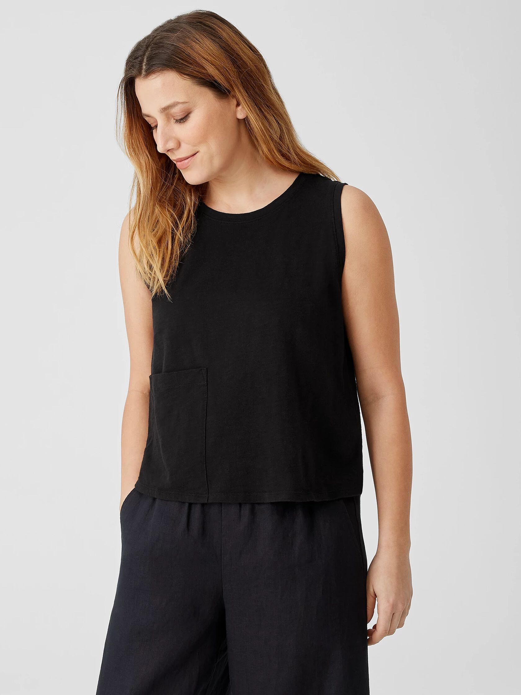 Organic Cotton Slub Crew Neck Tank