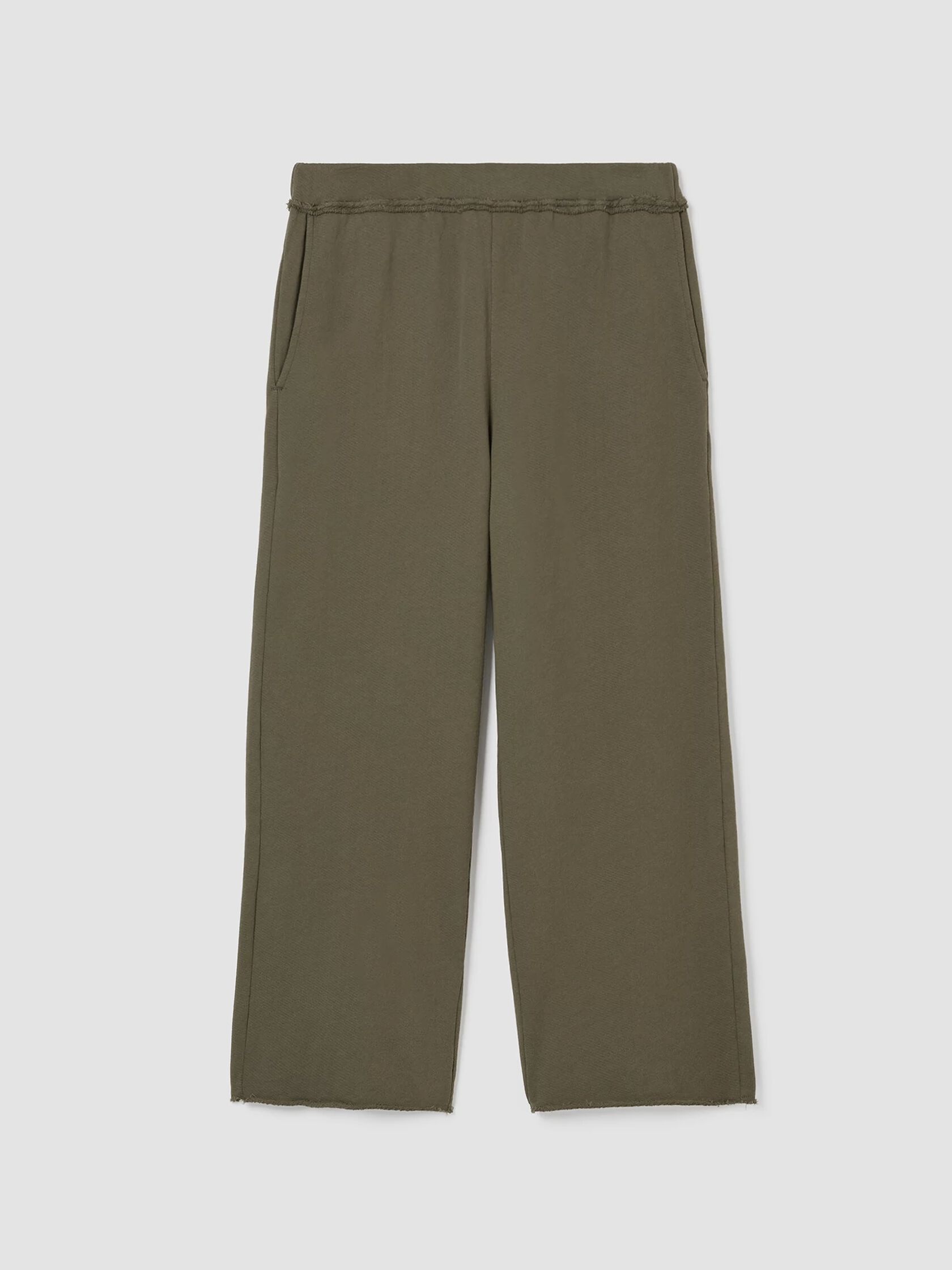 Lightweight Organic Cotton Terry Straight Pant