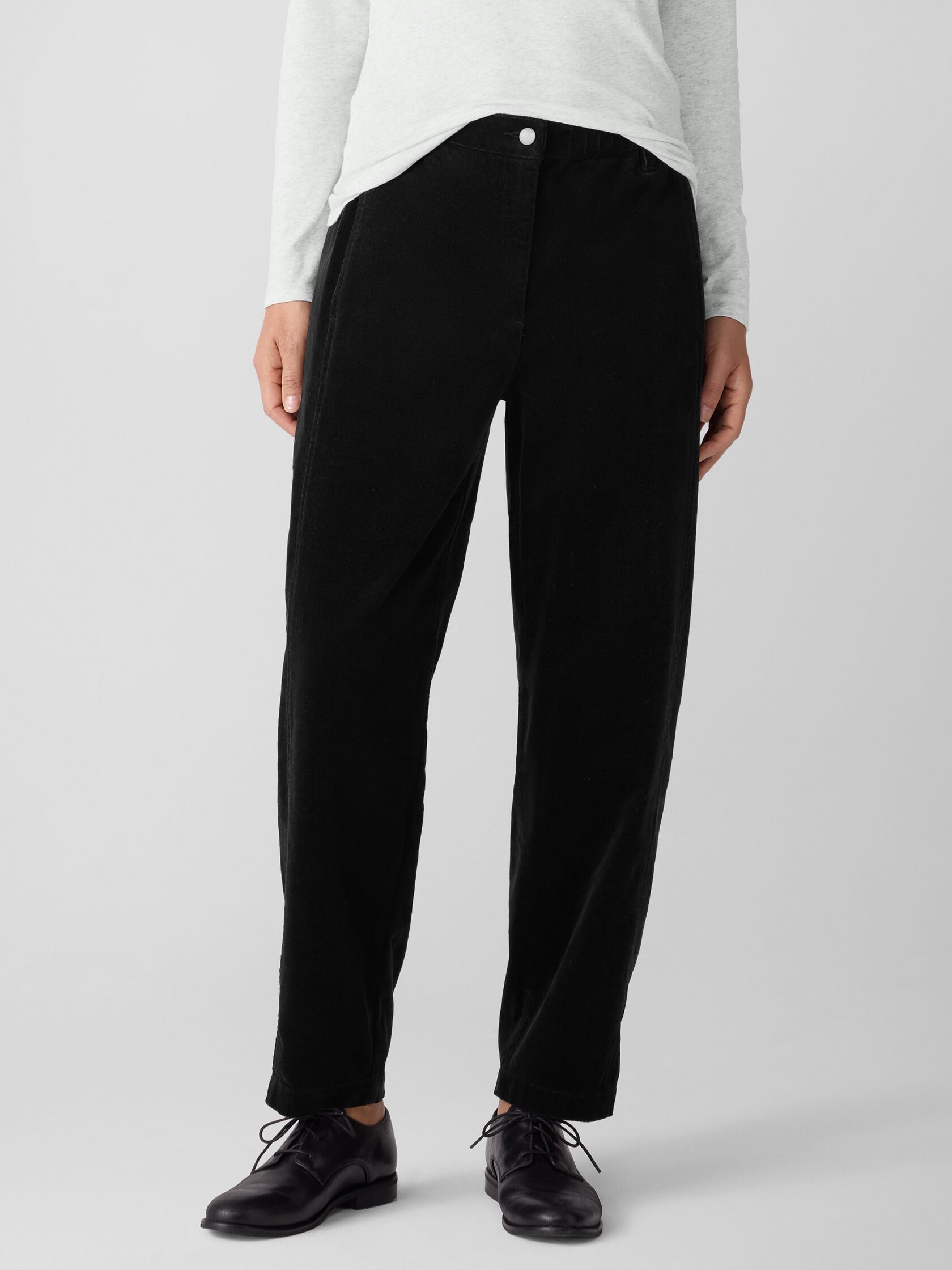 Organic Cotton Stretch Corduroy Lantern Pant