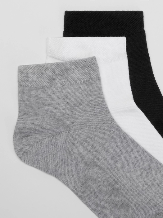 Cotton Ankle Sock 3-Pack