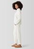 Garment-Dyed Terry Funnel Neck Top