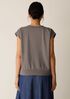 Garment-Dyed Organic Cotton Terry V-Neck Top