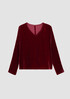 Velvet V-Neck Top