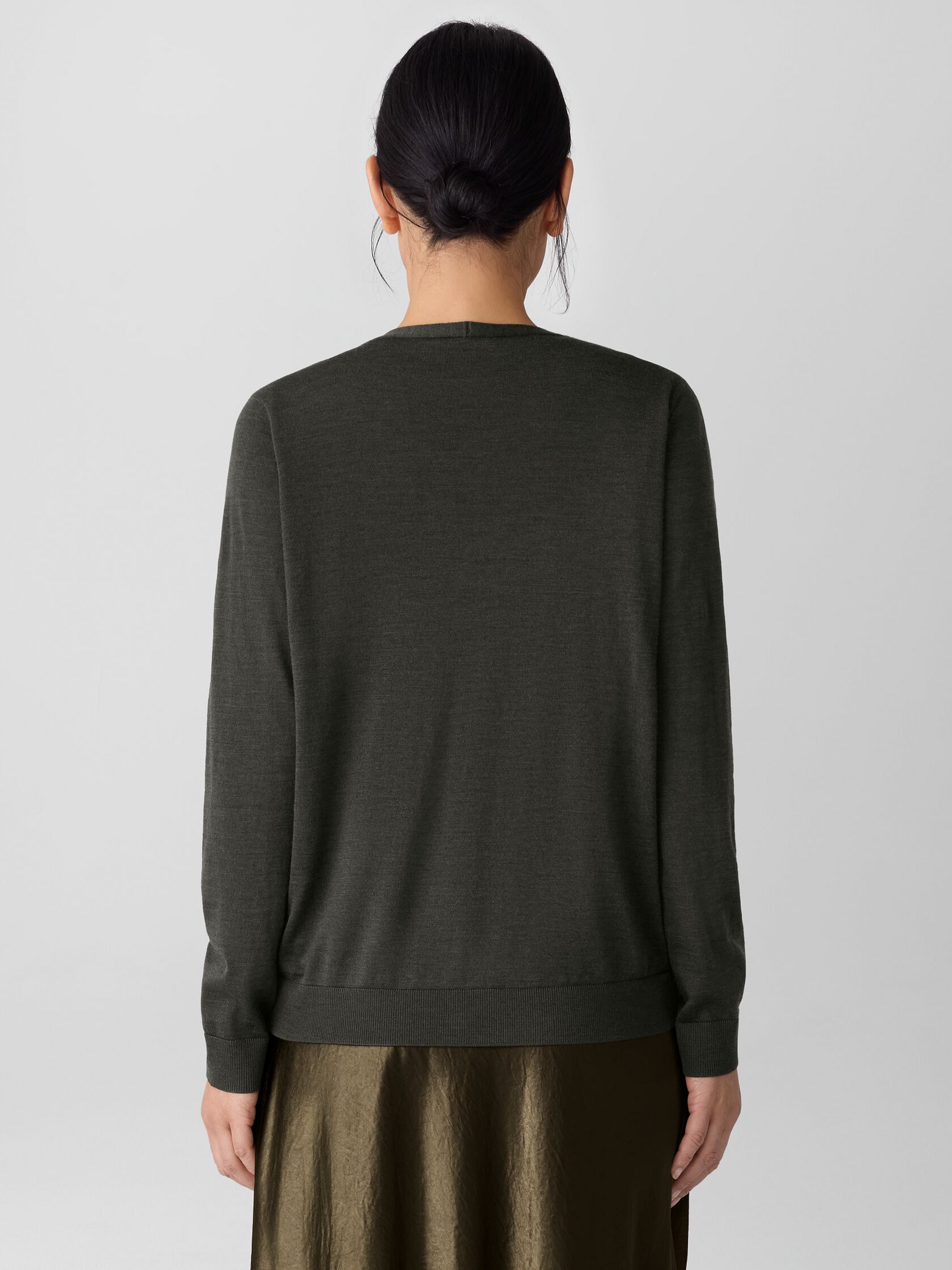 Superfine Merino Cardigan in Regenerative Wool