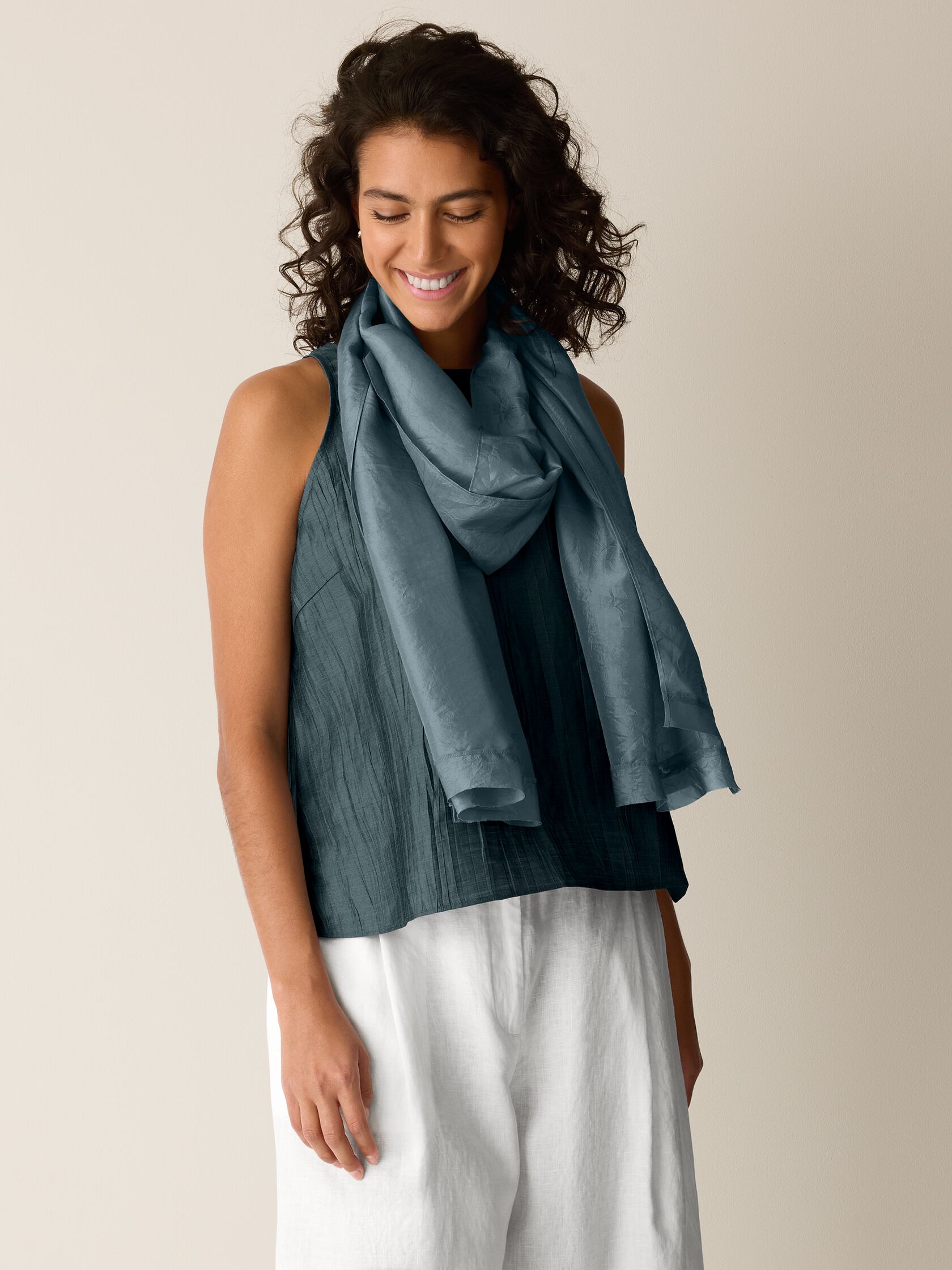 Washed Organic Silk Scarf