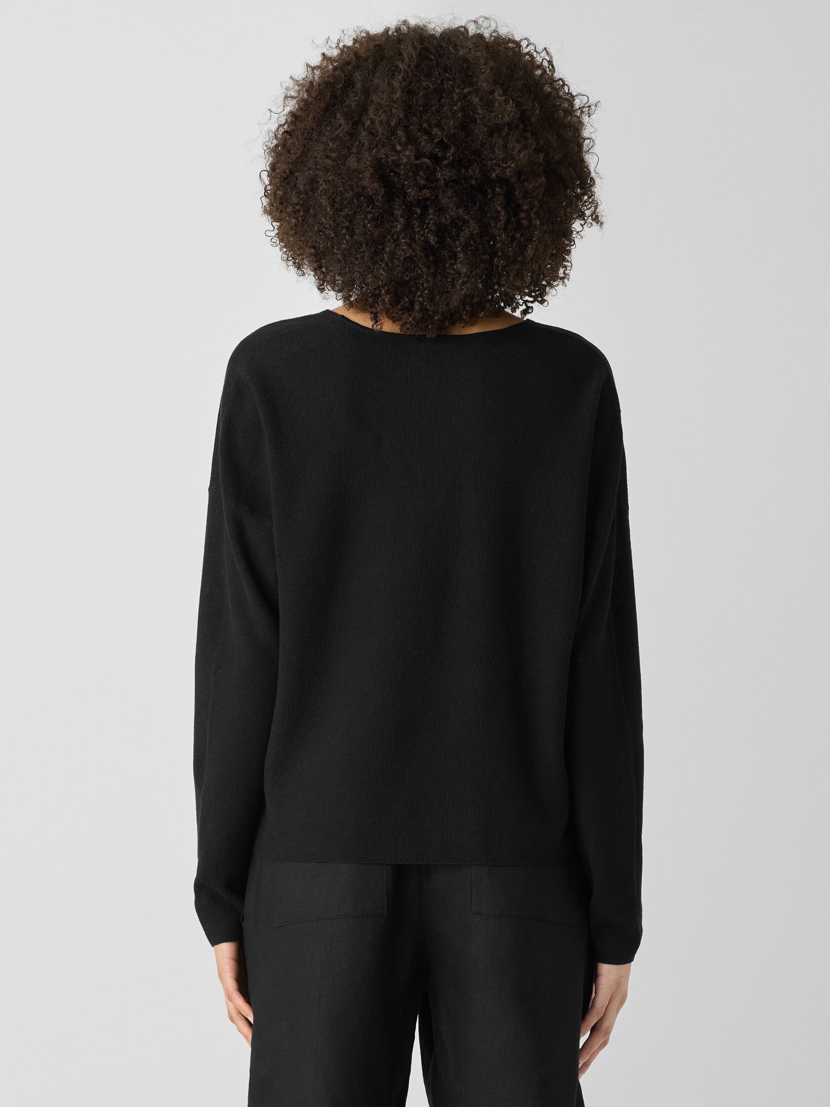 Organic Linen Cotton V-Neck Top