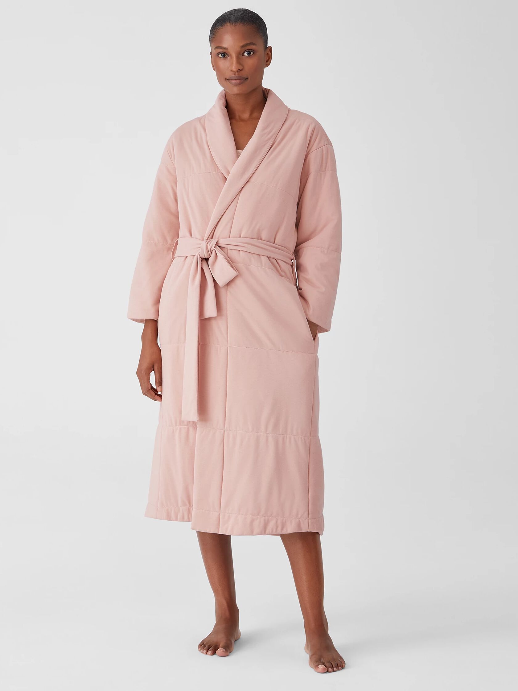 Organic Cotton Cozy Interlock Quilted Robe